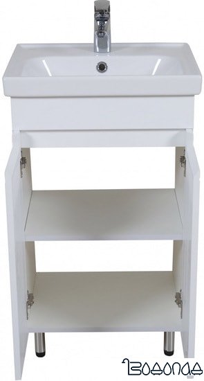 Аква Родос Тумба Омега 50 АР0002197 с умывальником Frame 50 (белый)