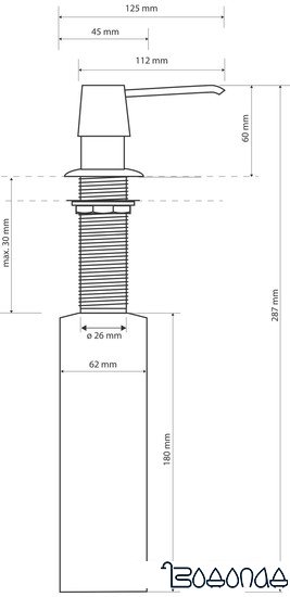 Дозатор Bemeta Hotel 136109012 фото 2