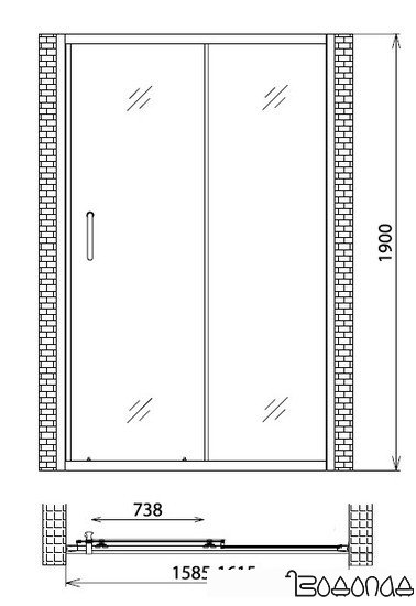 Душевая дверь Gemy Victoria S30191F фото 4
