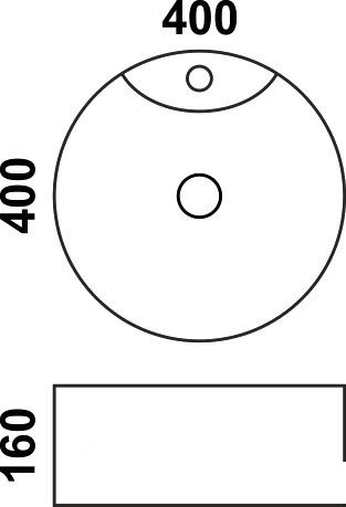 Умывальник Melana MLN-7026BX 40x40 фото 3