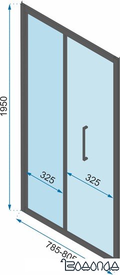 Душевая дверь Rea Rapid Fold 80 фото 4