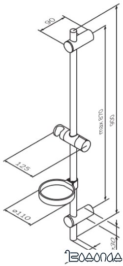 Душевая штанга AM.PM Spirit F0370064 фото 3