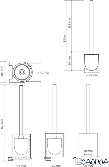 Ершик для унитаза Bemeta Galla 108113010