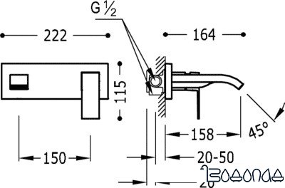 Смеситель Tres 00626001