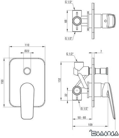 Смеситель Deante Coriander BCN 044P