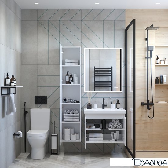 Briz Тумба подвесная Бьелла 70 с умывальником Фостер фото 4