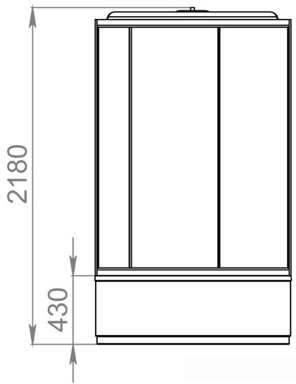Душевая кабина Domani-Spa Simple High 90x90 (тонированное стекло/черный) фото 2