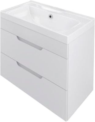 Toppus Тумба Satin 60 с умывальником Fest (белый глянец)