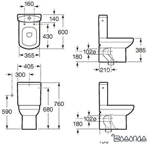 Унитаз Roca Dama Senso [342518000]