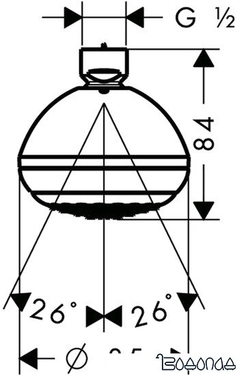 Верхний душ Hansgrohe Crometta 85 28423000 фото 2