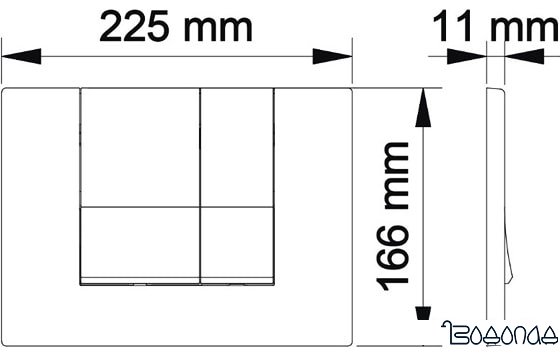 Панель смыва Berges Wasserhaus Novum S5 Soft Touch 040045 (черный)