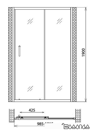 Душевая дверь Gemy Victoria S30191H фото 4