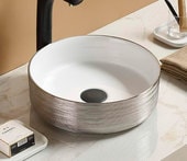 Умывальник CeramaLux C1054 (белый/серебристый)