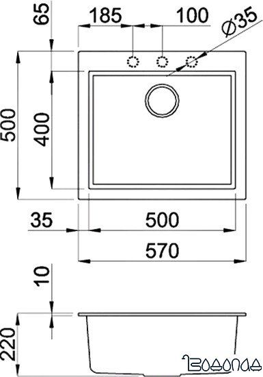 Кухонная мойка Elleci Quadra 105 Aluminium 79