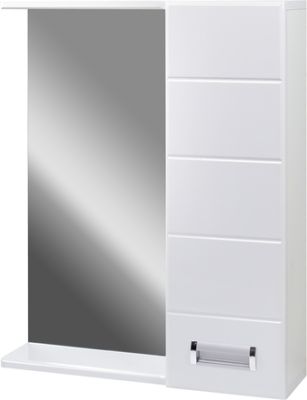 Doratiz Шкаф с зеркалом Вега 60 (правый, белый)