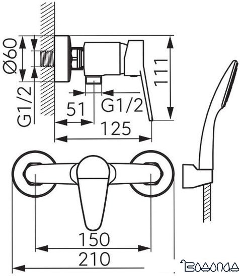 Смеситель Ferro Isso BIS77