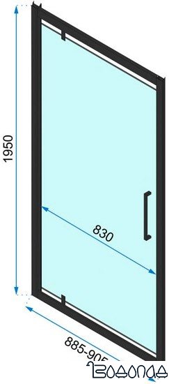 Душевая дверь Rea Rapid Swing 90 фото 4