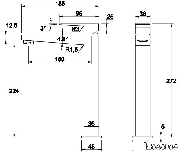 Смеситель Omnires Fresh FR7112MCR