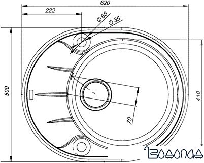 Кухонная мойка IDDIS Kitchen G K09S621i87