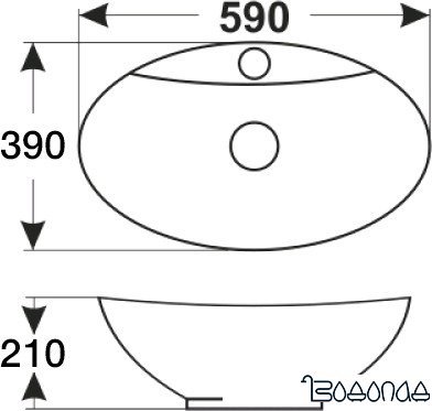 Умывальник Melana MLN-7167 59x39