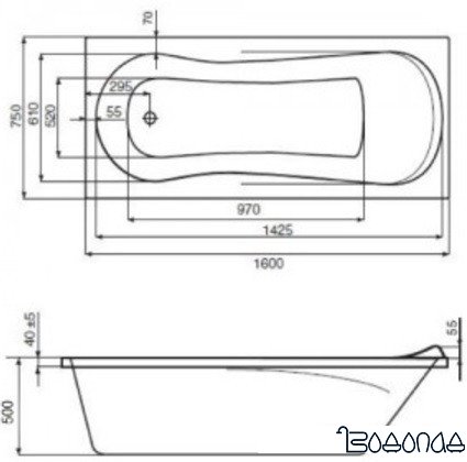 Ванна Roca Uno 160x75 [ZRU9302869]