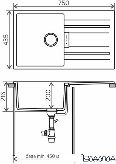 Кухонная мойка Tolero Loft TL-750 (сафари) Кухонная мойка Tolero Loft TL-750 (сафари)