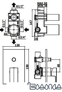 Смеситель Paffoni Elle EL015CR/M фото 2