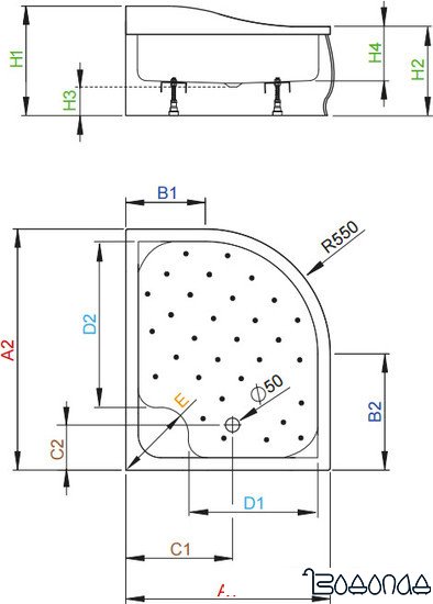 Душевой поддон Radaway Korfu E 120x90 (левый) [4E91240-03L]