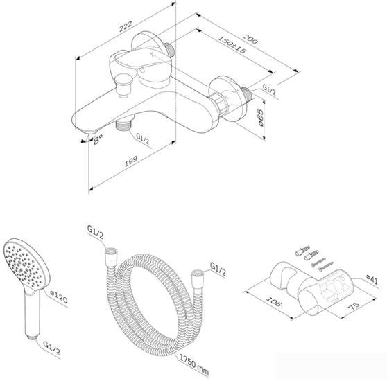 Смеситель AM.PM Like F8015000