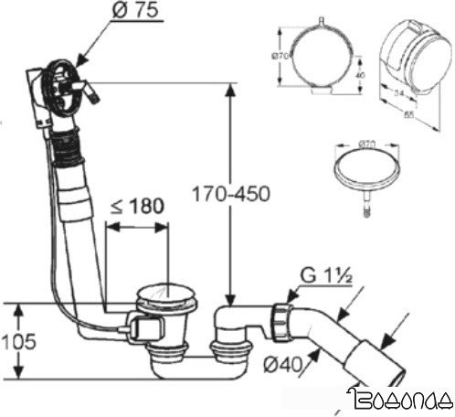 Сифон Kludi Rotexa Multi 2120005N-00 фото 2