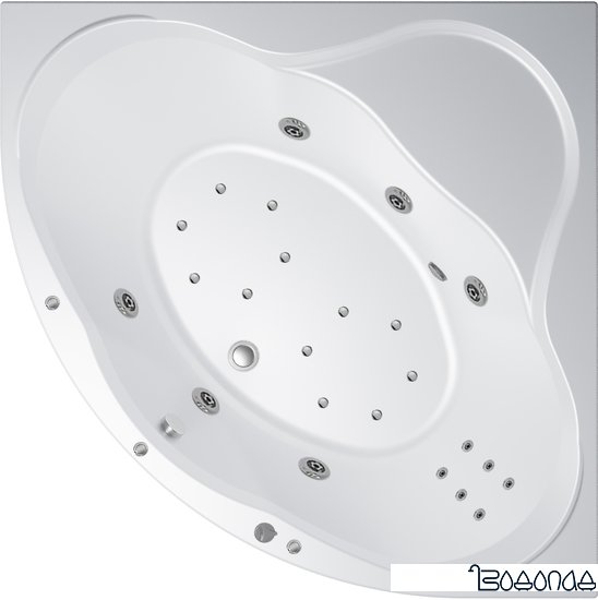 Ванна Triton Грация гидромассажная 140х140 Люкс