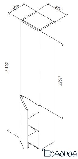 AM.PM Шкаф-пенал Like [M80CSL0356WG]