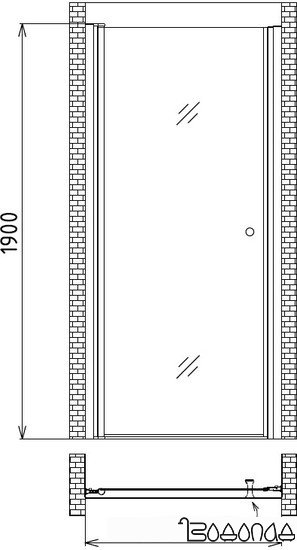 Душевая дверь Gemy New Rockcoco S03190A 80 см фото 4