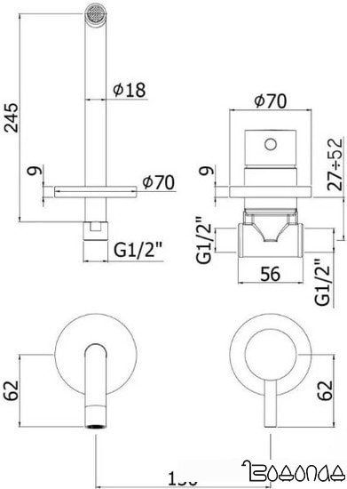Смеситель Paffoni Light LIG007CR70