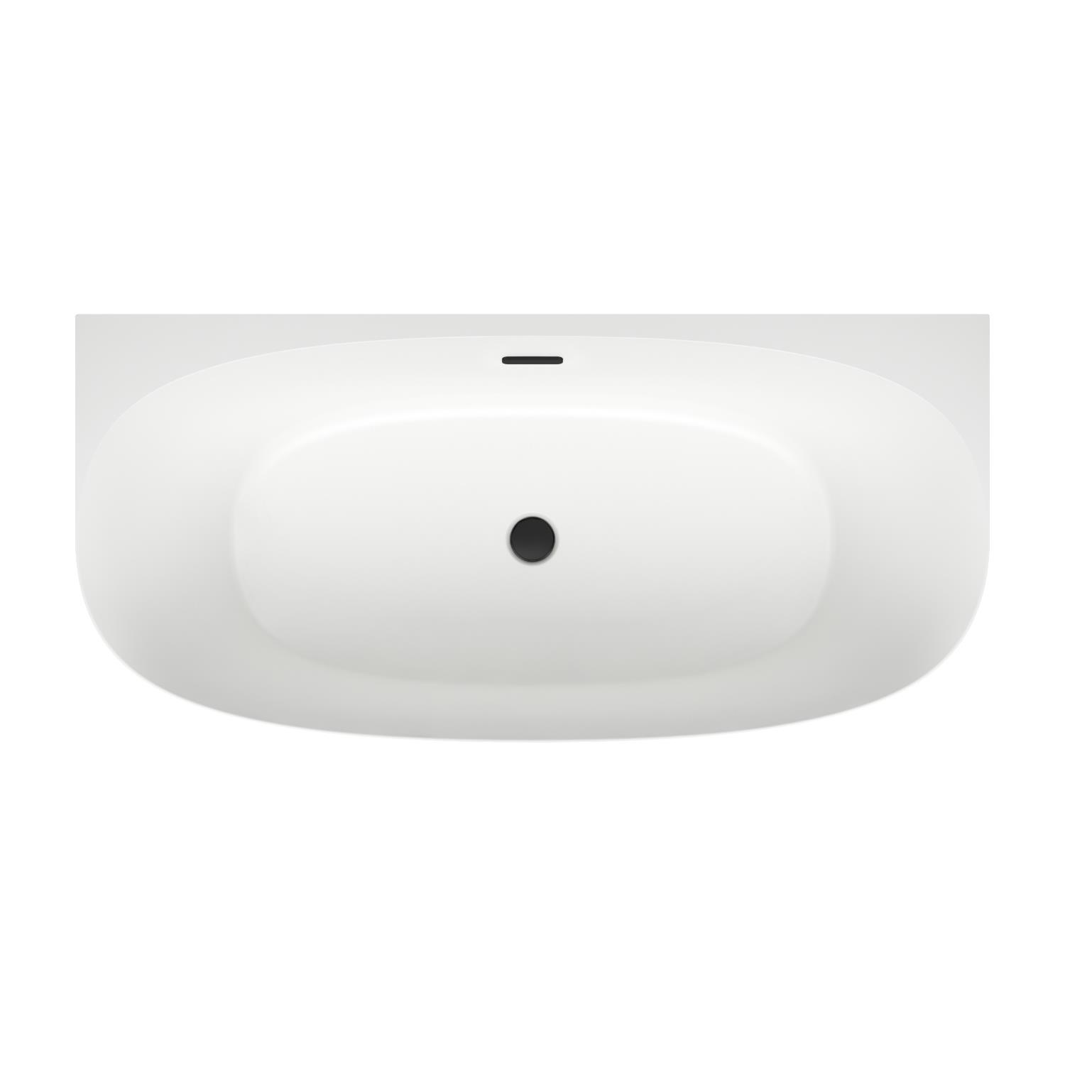 Пристенная ванна Belle Spa 2.0 в контрасте white & matte black