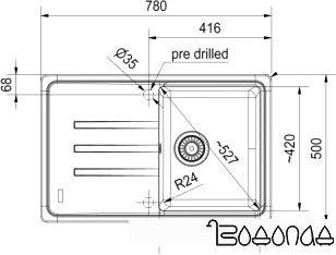 Кухонная мойка Franke BSG 611-78L 114.0683.322 (графит)