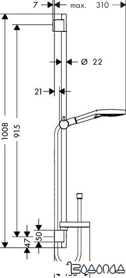 Душевой гарнитур Hansgrohe Raindance Select S 120/Unica (26631400)