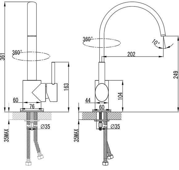 Смеситель Ravak Freedom-FM 016.00 [X070090]