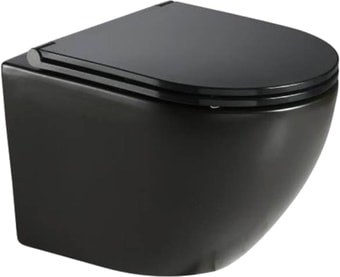 Унитаз CeramaLux 2197MB (черный матовый)