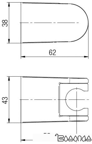 Держатель душевой лейки Valvex 2445600