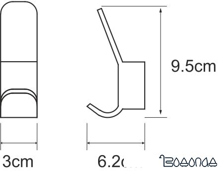 Крючок для ванны Wasserkraft Leine K-5023