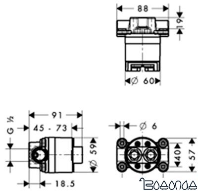 Скрытый механизм Axor Starck 10902180