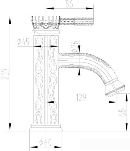 Смеситель Lemark Jasmine LM6606ORB фото 2