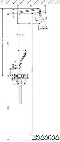 Душевая система Hansgrohe Raindance Select 360 Showerpipe (27112000)