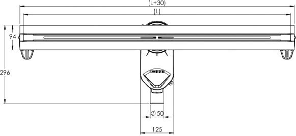 Трап/канал Berges Wasserhaus Super Line 550 (матовый хром)