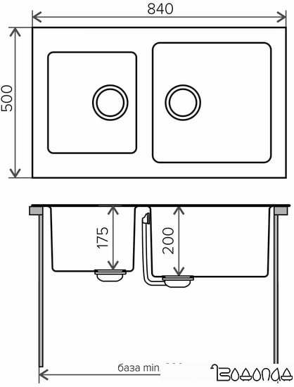 Кухонная мойка Tolero Twist TTS-840 (сафари 102)