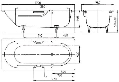 Ванна Kaldewei Rondo Star 170x75 221600010001