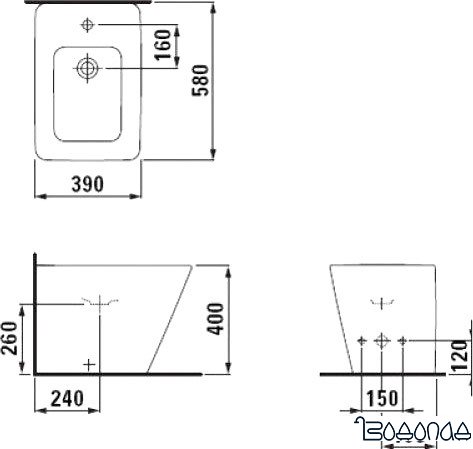 Биде Laufen Alessi Dot [8329014003041] фото 3