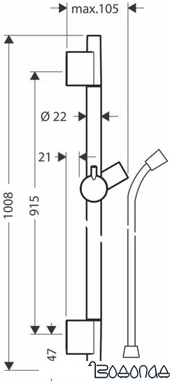 Душевая штанга Hansgrohe Unica 28631700 (белый)