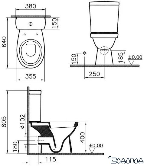 Унитаз Vitra Norm Eisberg 9844B099-7202